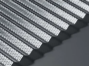 GA PMF22 mill finish perforated corrugated aluminium sheet with 8mm high wavy top profile