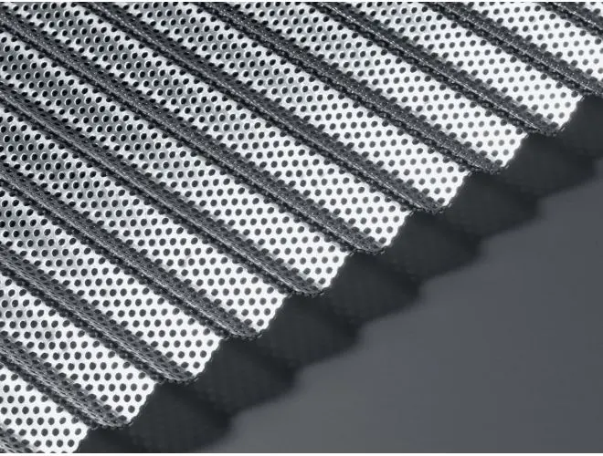 GA PMF22 mill finish perforated corrugated aluminium sheet with 8mm high wavy top profile