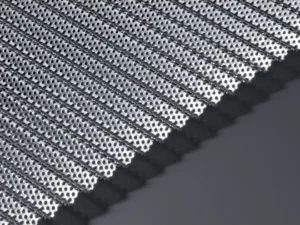 GA PMF35 mill finish perforated corrugated aluminium sheet with 6mm high wavy top profile