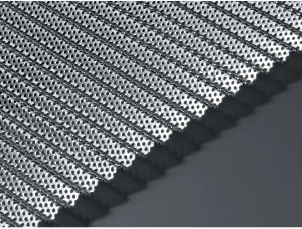 GA PMF35 mill finish perforated corrugated aluminium sheet with 6mm high wavy top profile