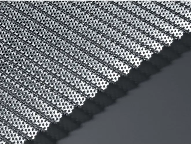 GA PMF35 mill finish perforated corrugated aluminium sheet with 6mm high wavy top profile