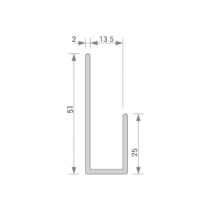 GA 1013 - Aluminium Alloy General Purpose Trim - 13.7mm Gap