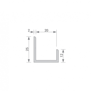 GA 1017 - Aluminium Alloy General Purpose Trim - 20.0mm Gap