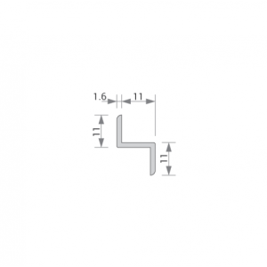 GA 1209 - Aluminium Z Shape Trim - 11mm Inside Width