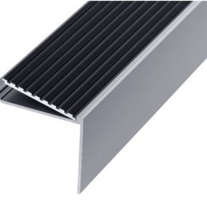 GA 1407 PREMIUM STAIR NOSING, 90° RISER, LIPPED BACK EDGE, 55mm FACE