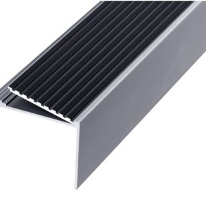 GA 1411 PREMIUM STAIR NOSING, 90° RISER, RAKED BACK EDGE, 55mm FACE