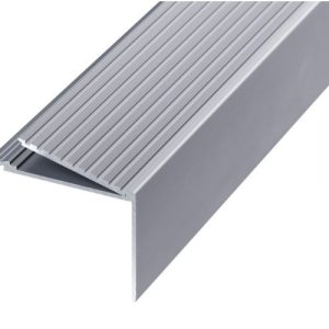 GA 1411 PREMIUM STAIR NOSING, 90° RISER, RAKED BACK EDGE, 55mm FACE