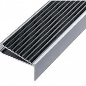 GA 1413 PREMIUM STAIR NOSING, 90° RISER, RAKED BACK EDGE, 30mm FACE