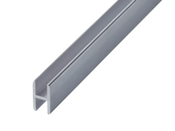 GA 1000 aluminium H-section trim with 7mm gap in mill finish