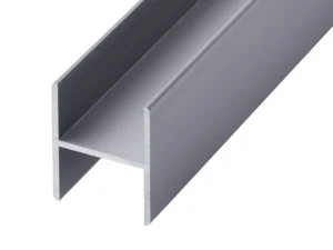 GA 1003S aluminium H-section trim with 26mm gap in natural anodised finish