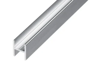 GA 1004 aluminium H-section trim with 13mm gap in mill finish