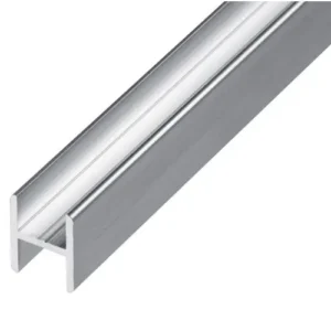 GA 1004 aluminium H-section trim with 13mm gap in mill finish