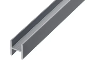 GA 1004S aluminium H-section trim with 13mm gap in natural anodised finish