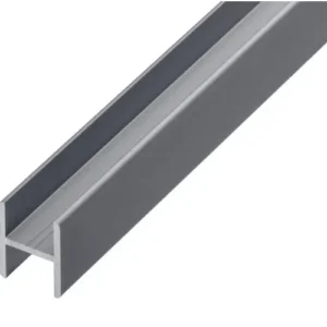 GA 1004S aluminium H-section trim with 13mm gap in natural anodised finish