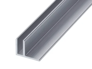 GA 1006 mill finish aluminium channel profile showing the natural aluminium surface and narrow channel section