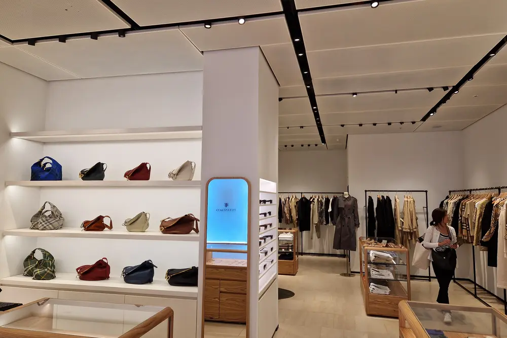 Bespoke Aluminium Ceiling Panels At Heathrow Luxury Retail Store