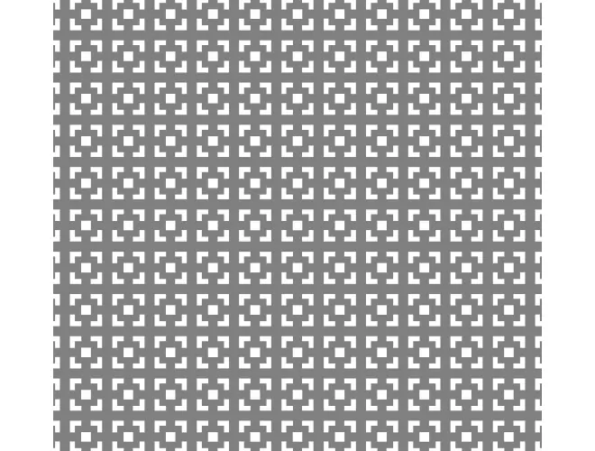 Decorative perforated aluminium sheet with special pattern, 17mm holes and 24% open area