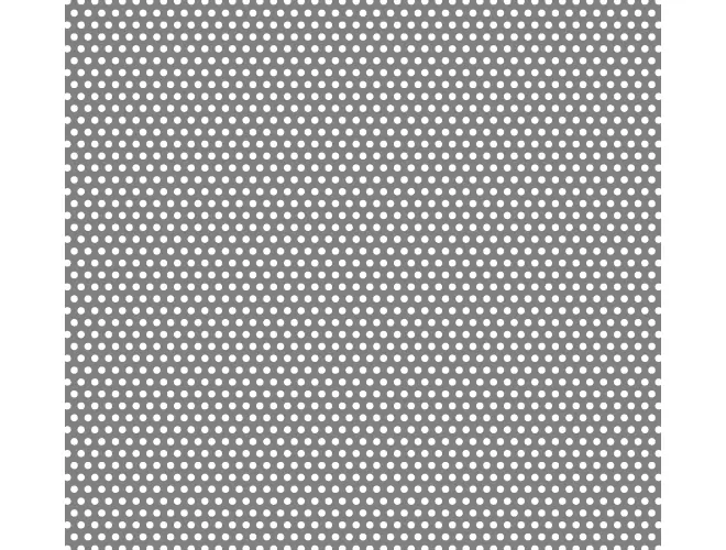 Perforated aluminium sheet with round holes, 3mm hole size, 23% open area and staggered pitch
