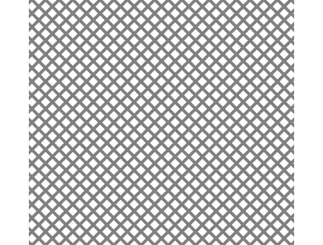 Perforated aluminium sheet with diagonal holes, 6.3mm hole size and 44% open area