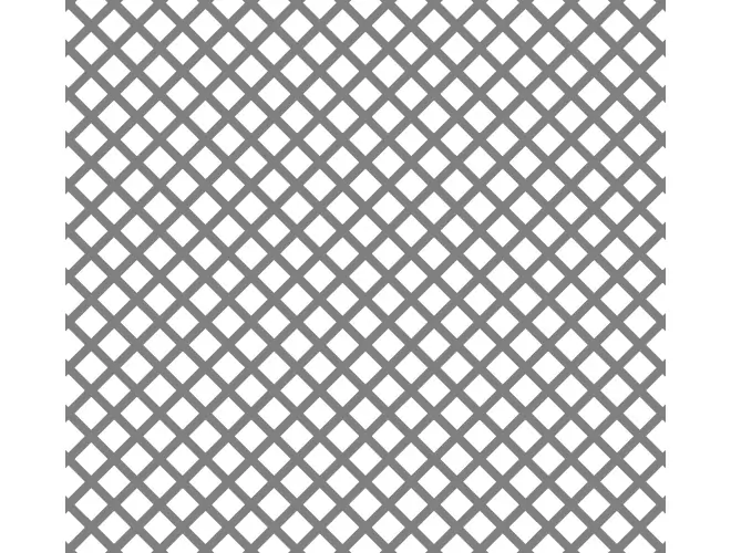 Perforated aluminium sheet with diagonal holes, 10mm hole size and 44% open area