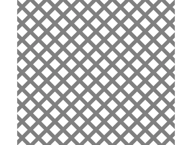 Perforated aluminium sheet with diagonal holes, 12.7mm hole size and 44% open area