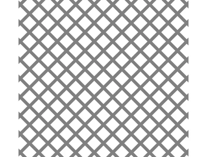 Perforated aluminium sheet with diagonal holes, 15mm hole size and 56% open area