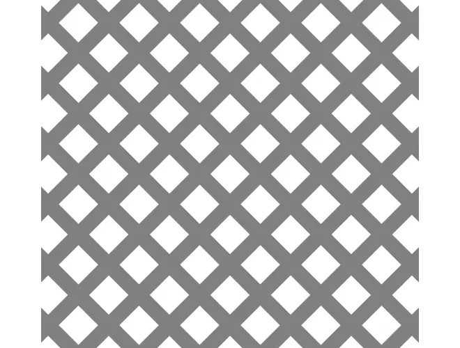 Perforated aluminium sheet with diagonal holes, 19mm hole size and 44% open area