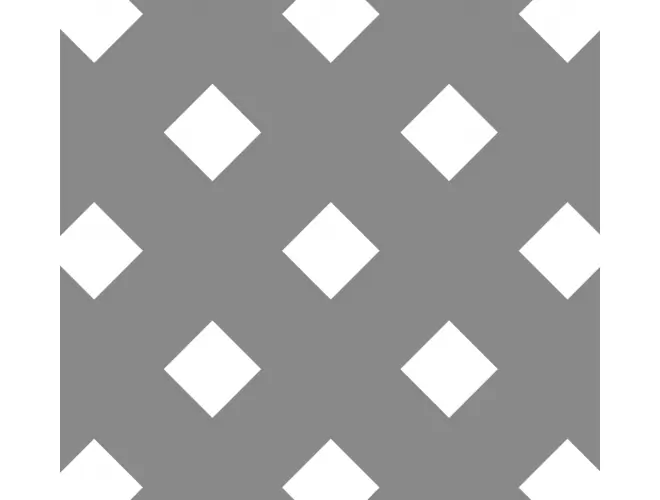 Perforated aluminium sheet with diagonal holes, 35mm hole size and 17% open area