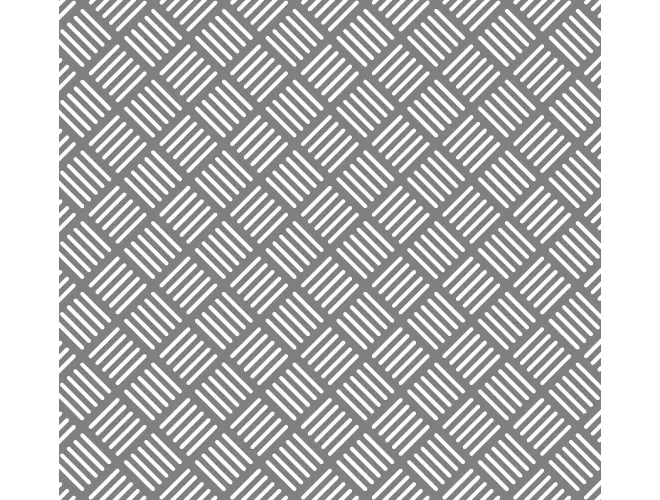 Perforated aluminium sheet with 5-slot pattern, 20.0 x 1.7mm holes, 29% open area and 45 degree pitch