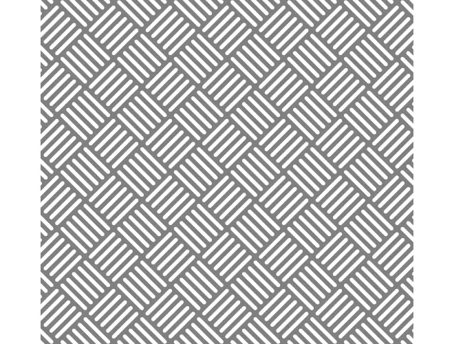 Perforated aluminium sheet with 5-slot pattern, 25.0 x 2.5mm holes, 39% open area and 45 degree pitch