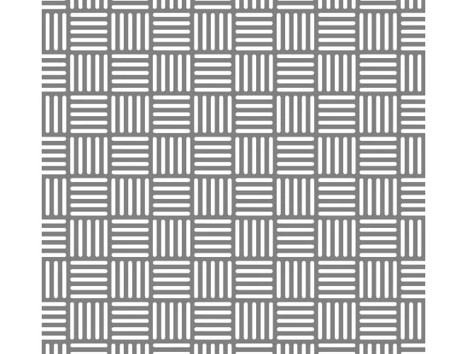 Perforated aluminium sheet with 5-slot pattern, 25.0 x 2.5mm holes, 39% open area and 90 degree pitch