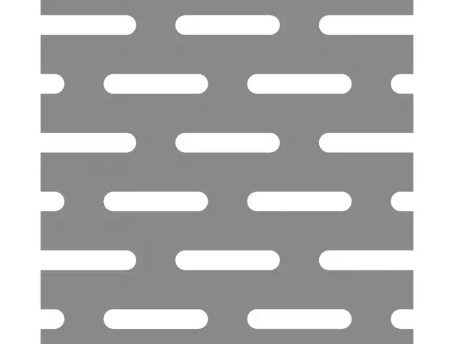 Slotted Perforated Aluminium Sheet – 80.0 x 15.0mm Holes, 23% Open Area